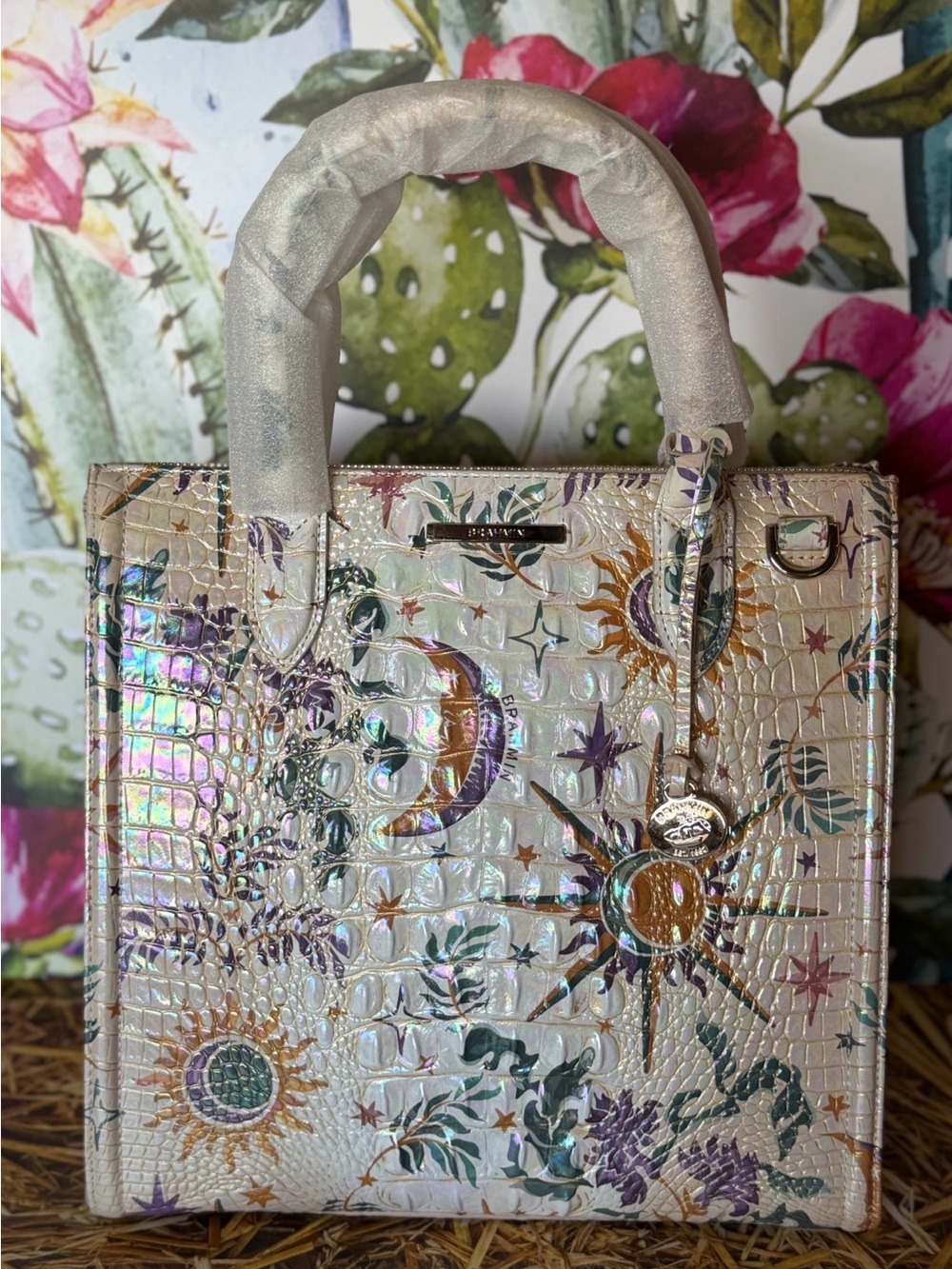 Brahmin Large Caroline Vitality Melbourne NWT Moon Stars Sun Celestial - Picture 8 of 13